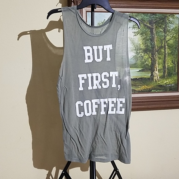 Fifth Sun Tops - Fifth sun sheer graphic muscle shirt C3